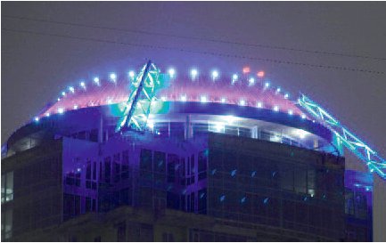 Подсветка жилого комплекса «Кутузовская Ривьера» прожекторами на основе СД компании Cree