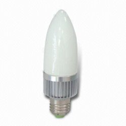 MS-BB373003-PW, Светодиодная лампа 3Вт, белого света, цоколь E27/E26, колба типа свеча
