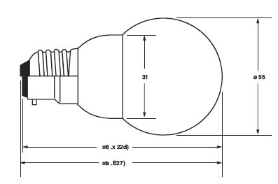 7 COLOUR LED BALL B22, Светодиодная лампа 0.7Вт, меняющийся цвет, цоколь B22, колба A55