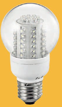 B60-H-80L-E27-WW, Лампа светодиодная 4Вт, белый теплый свет, цоколь E27