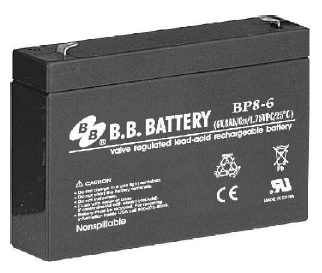 BP8-6, Герметизированные клапанно-регулируемые необслуживаемые свинцово-кислотные аккумуляторные батареи