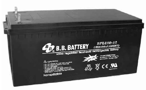 BPL210-12, Герметизированные клапанно-регулируемые необслуживаемые свинцово-кислотные аккумуляторные батареи