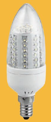 C35-H-60L-E14-WW, Лампа светодиодная 3Вт, белый теплый свет, цоколь E14
