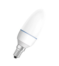 DECO CL B BL, Светодиодная лампа 1.2Вт, синего цвета, цоколь E14, колба матированная