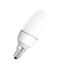 DECO CL B RD, Светодиодная лампа 1Вт, красного цвета, цоколь E14, колба матированная