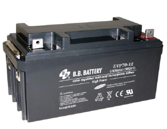 EVP70-12, Герметизированные клапанно-регулируемые необслуживаемые свинцово-кислотные аккумуляторные батареи