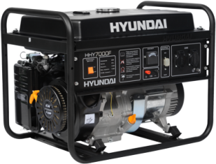 HHY 7000F, Генератор бензиновый Hyundai HHY 7000F, 5 кВт, 25 л, 1.8 л/час