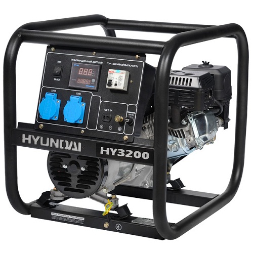 HY 3200, Генератор бензиновый Hyundai HY 3200, 2.5 кВт, 3.6 л, 0.9 л/час