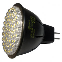 60 LED Spot MR16 12V 120°, Светодиодная лампа 3Вт, теплый белый свет, цоколь GU5.3