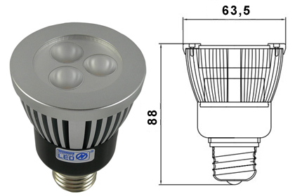 LED-8E27D, Диммируемая светодиодная лампа 8Вт, цоколь E27