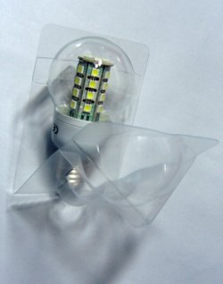 ЛМС-60, Светодиодная алюминиевая лампа 5.4Вт, цоколь E27, 27 светодиодов