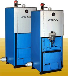 КСТ-20 ZOTA «MIX», Комбинированный котел для отопления и ГВС, топливо - твердое топливо (уголь или дрова) или газ, в качестве резервного – электричество