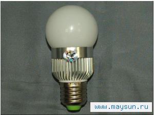 MS-QP001W E27 CW, Светодиодная лампа 3Вт с шарообразной колбой, цоколь Е27
