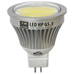 Super Light 220 В 3 Вт WW, Светодиодная лампа 3Вт, теплый белый цвет, цоколь GU5.3
